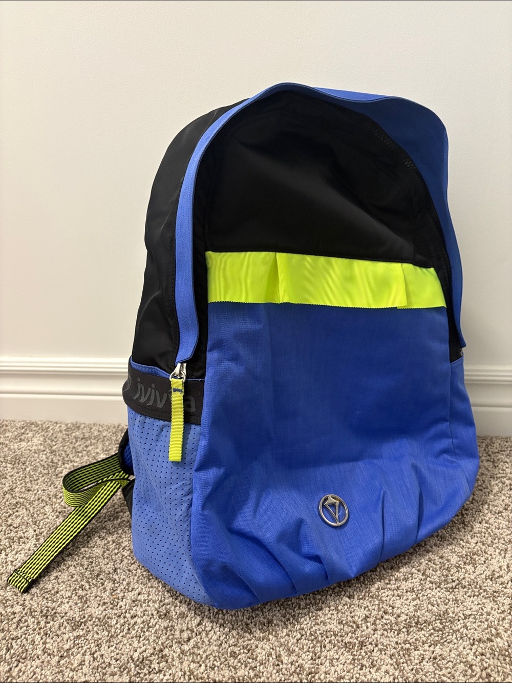 Ivivva by Lululemon Kids Backpack Blue Black Neon